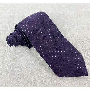 Todd Snyder Mens Tie Purple Polka Dot 100% Silk Skinny Geometric